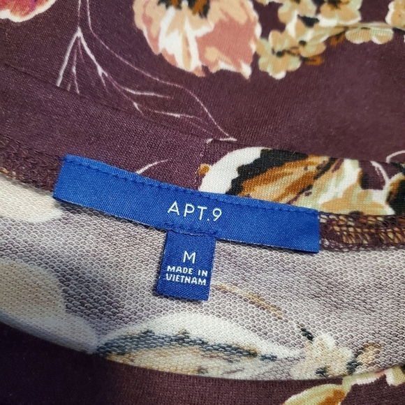 NWT Apt. 9 floral Print A-Line Knit Dress, Size Medium, Casual Ret. $50.00 - Picture 8 of 12